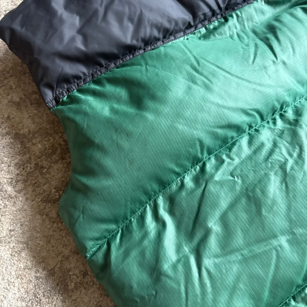 VTG 90s North Face Nuptse Evergreen & Black 700 Goose Down Gorpcore Puffer Vest